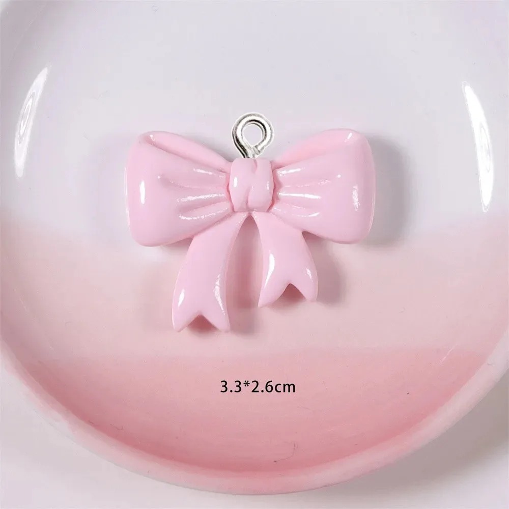 Resin Art Jewelry Kit - 10 Stück bonbonfarbene Schleifen-Anhänger aus Kunstharz,