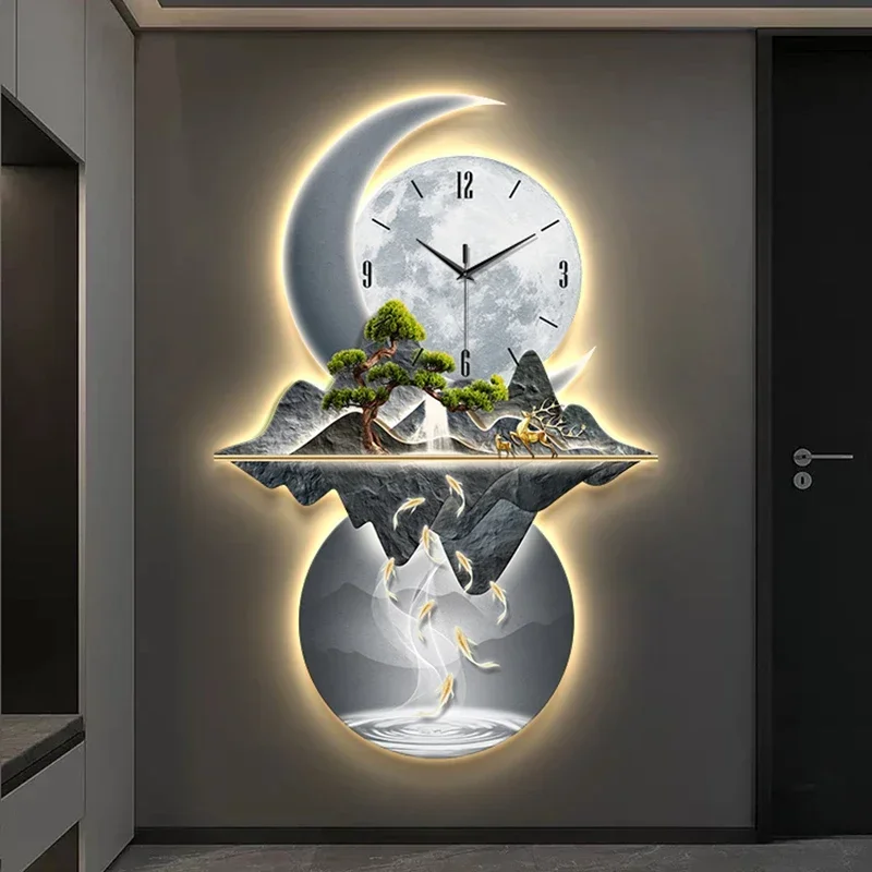 Resin Art Clock - Kunstwand Wanduhren Led Moderne Große Größe