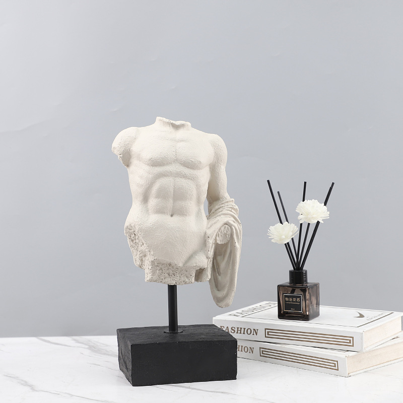 Resin Art Decoration Items - Nordische kreative halbfigurige Skulptur, minimalistische Harzstatue,