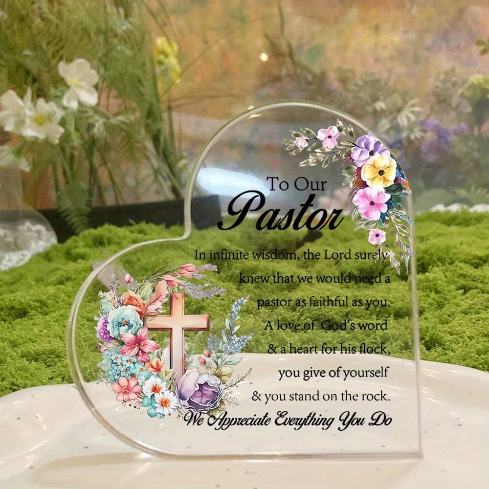 Resin Art Quote - Marken-2D-Flachharz-Wandkunst Blumen-Kreuz Inspirierendes Zitat Boho Schreibtisch-Dekoration