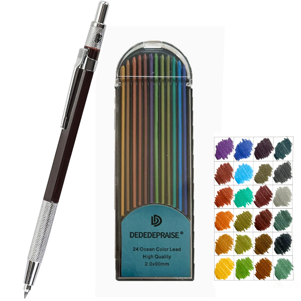 Staedtler Pencil Lumocolor - 2,0mm Druckbleistift-Set im Retro-Stil, Hautfarbene Bleistiftminen,