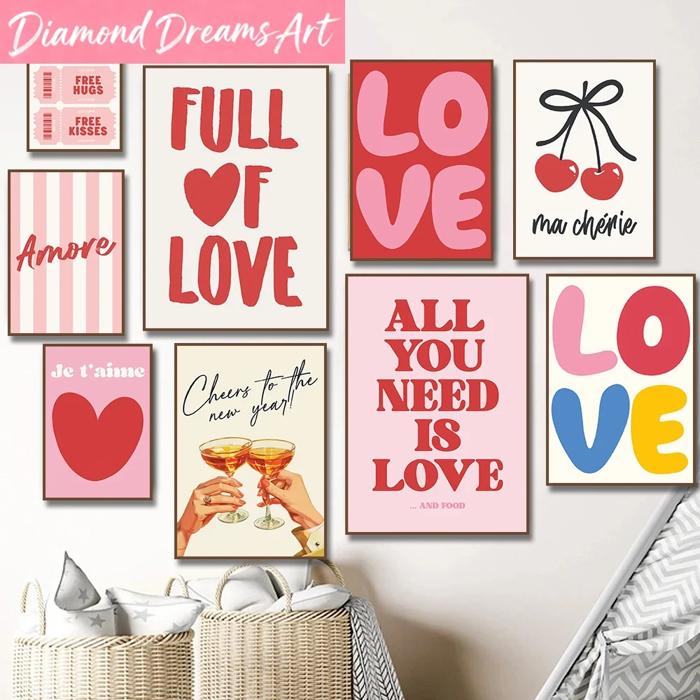 Resin Art Quote - Rahmenlos, maximalistisch, „More Amor Por Favor“,