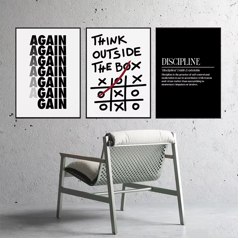 Resin Art Quote - Moderne Motivationszitate, inspirierende Disziplin-Kunstposter, Diamantmalerei-Wandbilder für