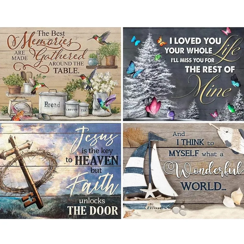 Resin Art Quote - Religiöse Jesus Christus Zitat Christentum Diamant