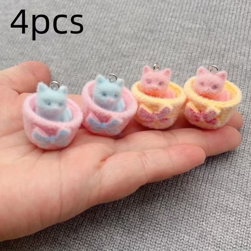 4 Stück 3D-Plüsch-Katzenanhäng – Resin Art Jewelry Kit Bewertung und Preis