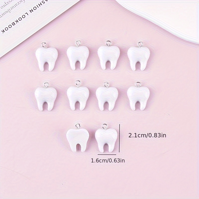 10 Stück lustige Zahn-Harz-Anh – Resin Art Earrings Bewertung und Preis
