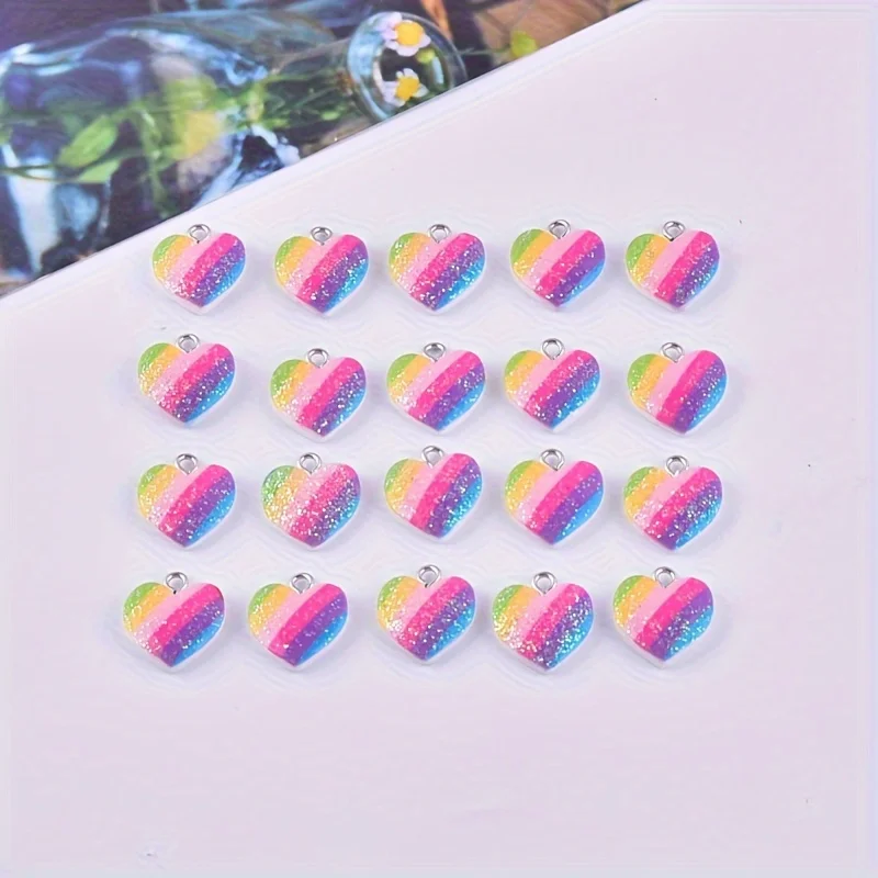 10 Stück bunte Herz-Harz-Anhän – Resin Art Jewelry Kit Bewertung und Preis