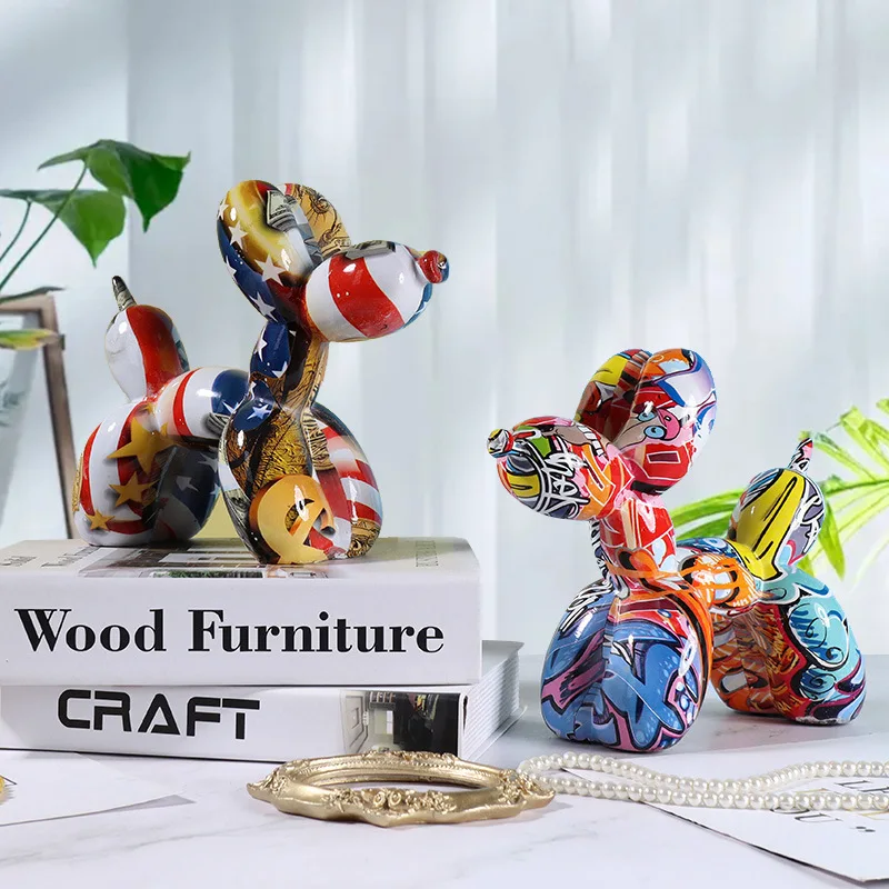 Harz Graffiti Ballon Hund Figu – Resin Art Decoration Items Bewertung und Preis