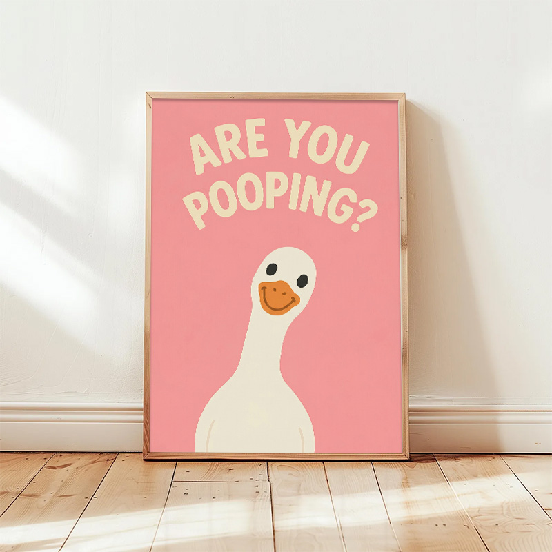 Lustiges rosa Enten-Badezimmer – Resin Art Quote Bewertung und Preis