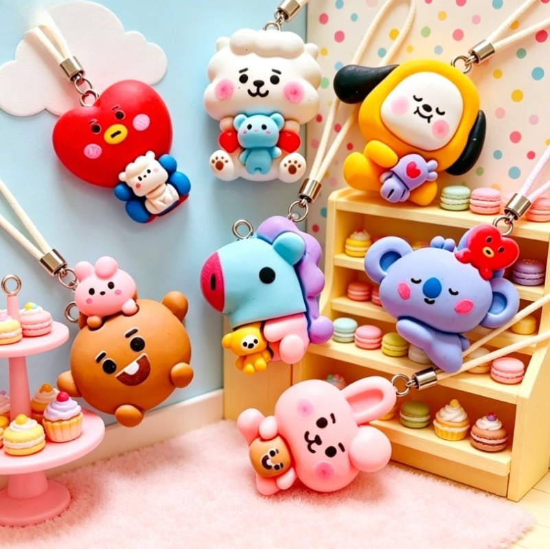 7 Stück BT21 Harz-Cartoon-Anhä – Resin Art Jewelry Kit Bewertung und Preis