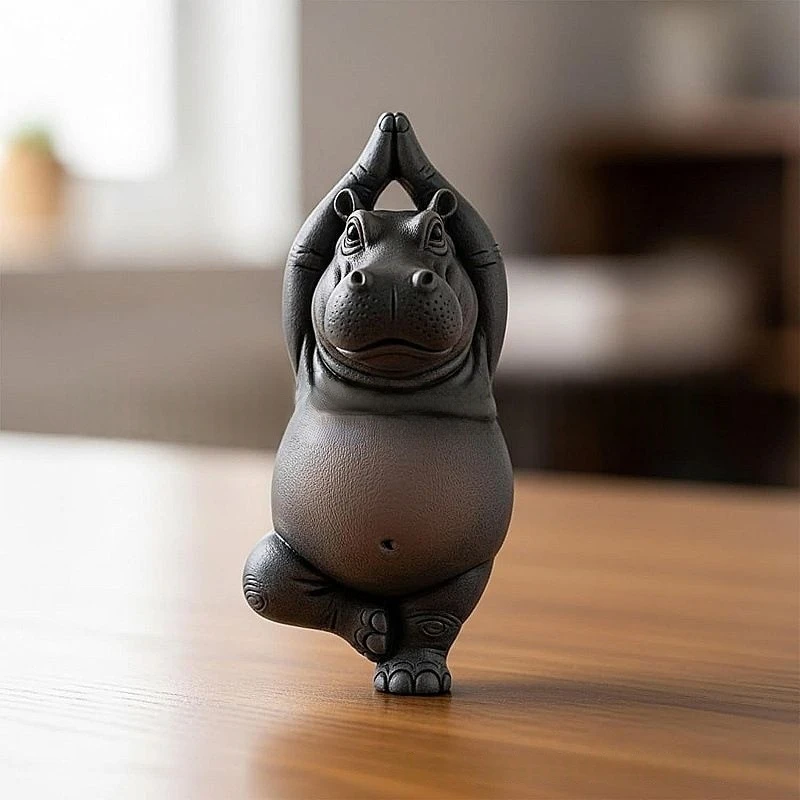 Cartoon abstrakte Nilpferd Har – Resin Art Decoration Items Bewertung und Preis